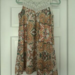 As U Wish Orange Cream Sundress Spaghetti Strap Mini